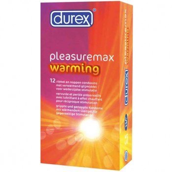 Box of Durex Pleasuremax Warming Rubbers