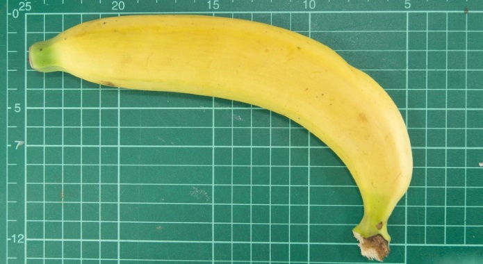 banana on measuring board