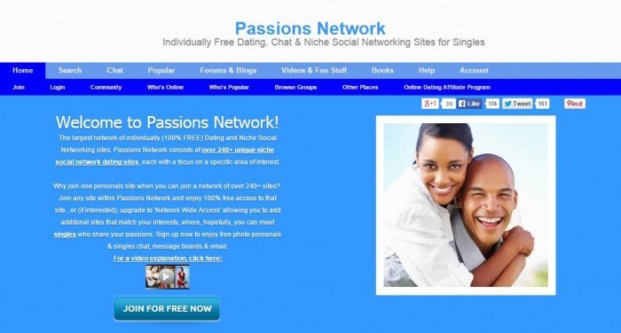 Passions Network website
