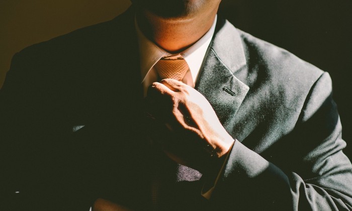 confident man in suit