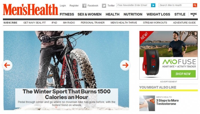 image of mens health site