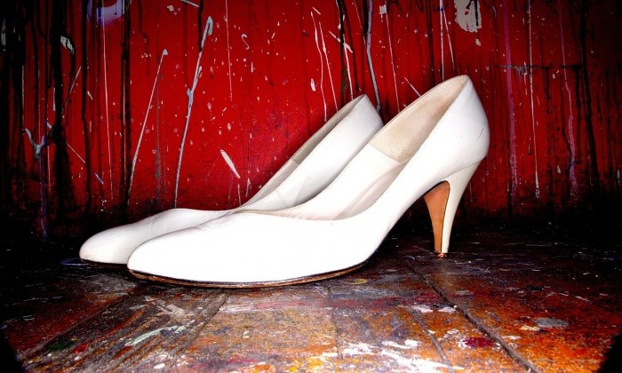 white stilettos female