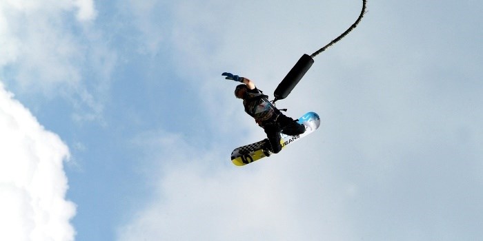 bungee jumping with board