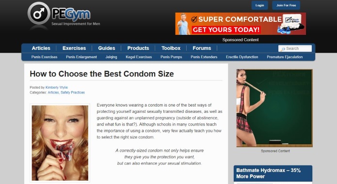 PEGYM condom guide